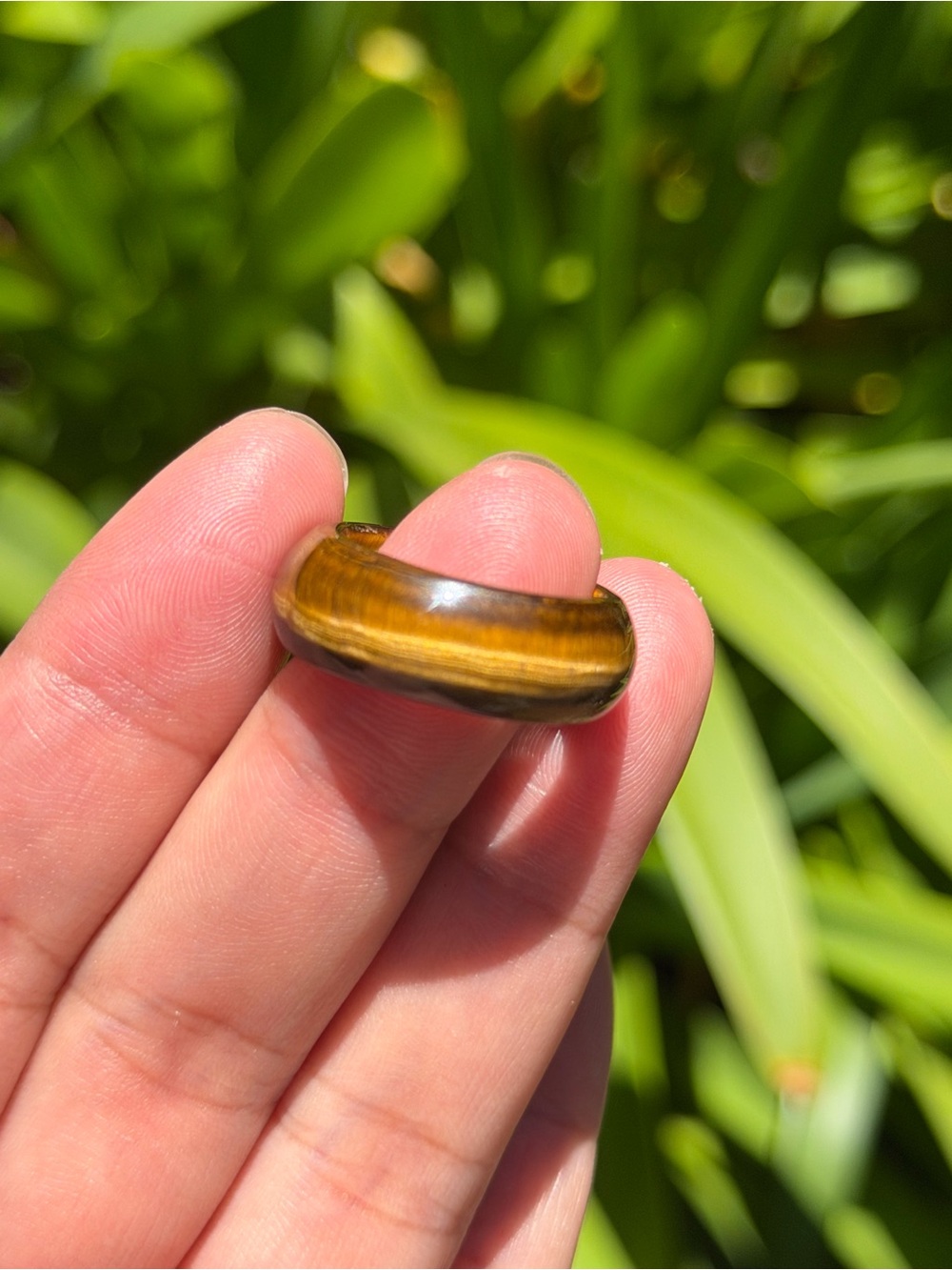 Size 7 natural golden tiger eye‎ ring 1648 - Picture 7 of 8